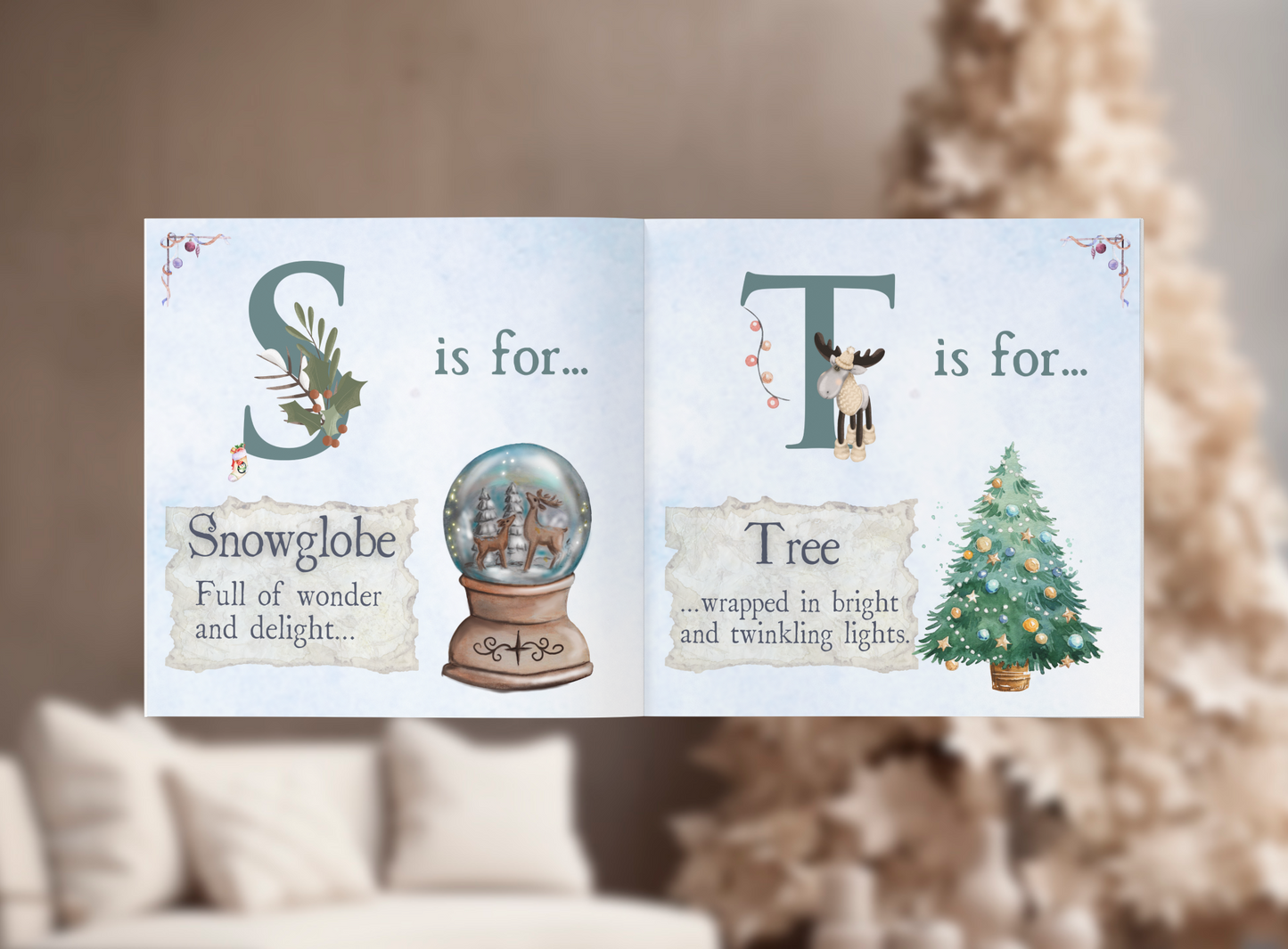 Inside example of Christmas Alphabet